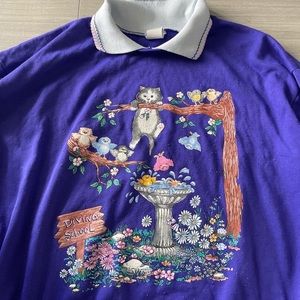 Vintage 90s adorable sweater cats